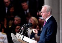 Cititi transcrierea integrala a discursului fostului senator Joe Lieberman la serviciul memorial al lui John McCain
