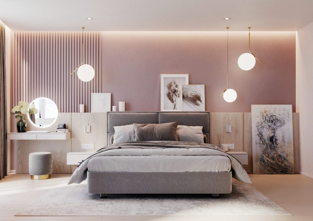 vopsea dormitor modern roz